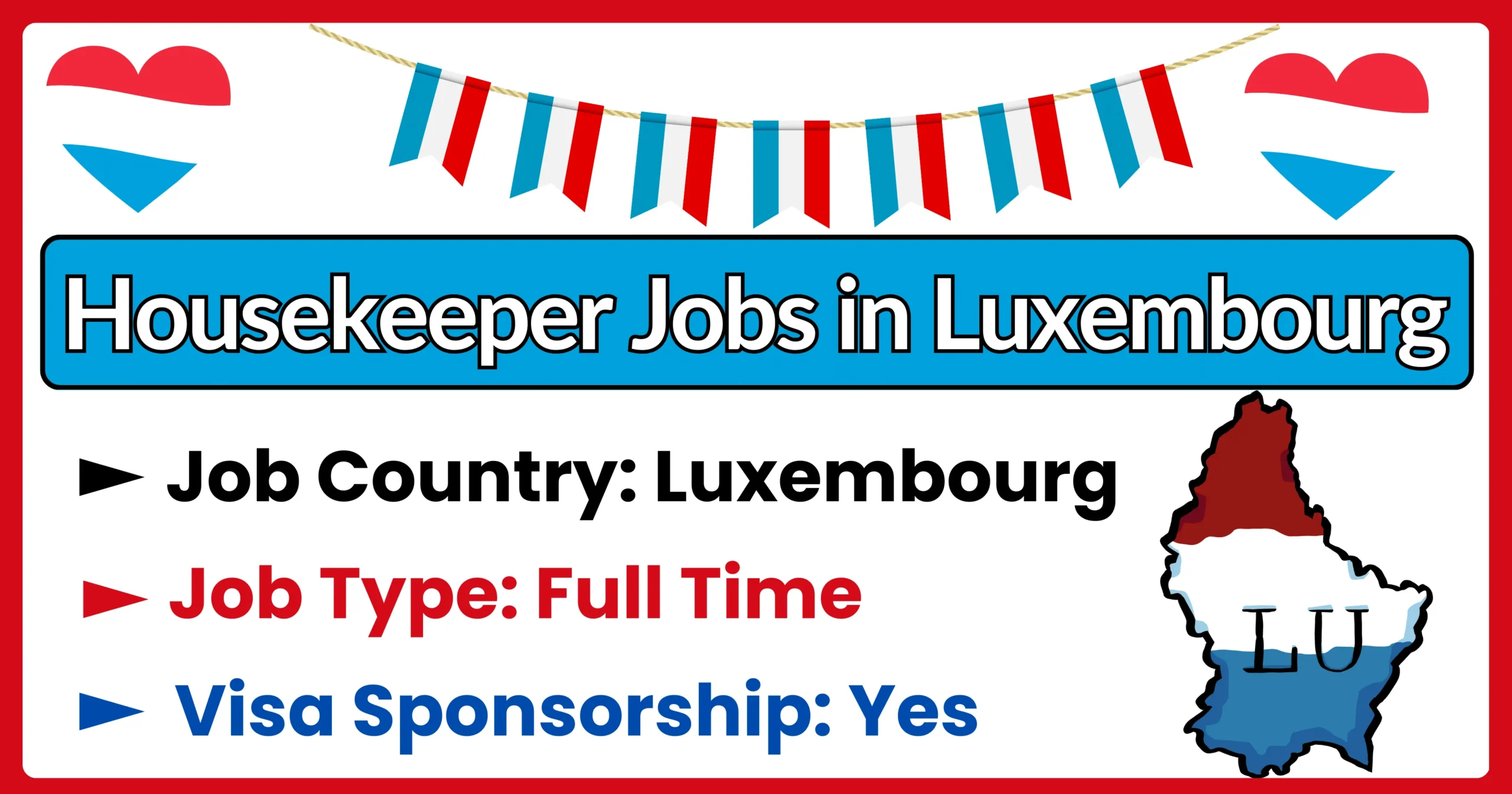 Housekeeper Jobs in Luxembourg with Visa Sponsorship 2024